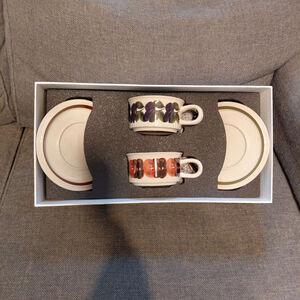 Chinese Style Floral Coffee Cup And Plate Set, Creative And Trendy Coffee Cup 2